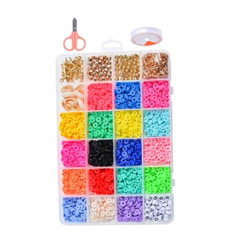 WEKAMOS 1 Schachtel Polymer Clay Perlen Fächer Box DIY Schmuckzubehör für Armbänder Basteln Spacer Beads für Halsketten Handyanhänger Rucksack Anhänger Einfache Aufbewahrung und WEKAMOS 1 Schachtel Polymer Clay Perlen Fächer Box DIY Schmuckzubehör für Armbänder Basteln Spacer Beads für Halsketten Handyanhänger Rucksack Anhänger Einfache Aufbewahrung und von WEKAMOS