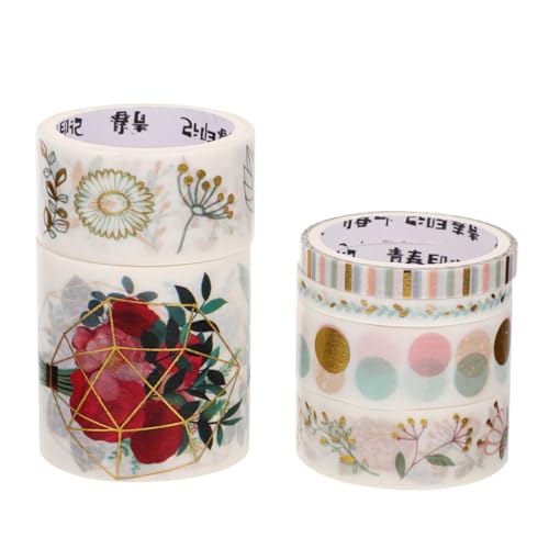 WEKAMOS 1 Schachtel Washi Tape mit Goldfolie Dekoratives Klebeband für Scrapbooking DIY Fotoalbum Langlebige Kreative Aufkleber für Tagebücher Handliche Verpackung Vielseitig Verwendbar WEKAMOS 1 Schachtel Washi Tape mit Goldfolie Dekoratives Klebeband für Scrapbooking DIY Fotoalbum Langlebige Kreative Aufkleber für Tagebücher Handliche Verpackung Vielseitig Verwendbar von WEKAMOS
