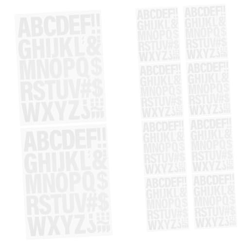 WEKAMOS 10 Blatt Bögen Bügelbuchstaben aus Vinyl Weiß Flexible Wärmeübertragung für Kleidung Hüte Taschen Strapazierfähige Stoffaufkleber zum Aufbügeln Frei Kombinierbares Alphabet für DIY von WEKAMOS