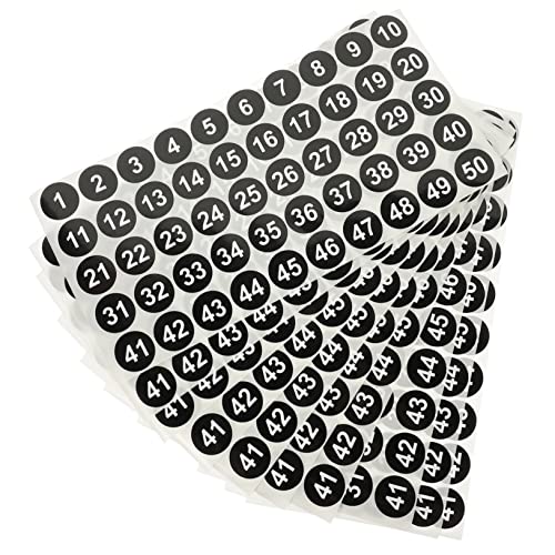 WEKAMOS 10 Blatt Selbstklebende Nummernaufkleber Digitale Klassifizierungslabel für Aufbewahrung DIY Projekte Einfache Anwendung ohne Rückstände WEKAMOS 10 Blatt Selbstklebende Nummernaufkleber Digitale Klassifizierungslabel für Aufbewahrung DIY Projekte Einfache Anwendung ohne Rückstände von WEKAMOS