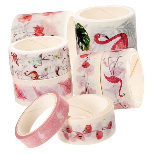 WEKAMOS 10 Rollen Flamingo Washi Tape Vintage Klebeband Dekoratives Papierband für Scrapbooking DIY Basteln Geschenkverpackung Ästhetisch und Vielseitig Verwendbar WEKAMOS 10 Rollen Flamingo Washi Tape Vintage Klebeband Dekoratives Papierband für Scrapbooking DIY Basteln Geschenkverpackung Ästhetisch und Vielseitig Verwendbar von WEKAMOS