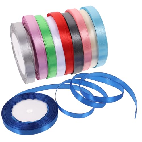 WEKAMOS 10 Rollen Teiliges Satinband mit Doppelgoldkante Vielseitige und Blumenverpackung Strapazierfähiges Dekoband für DIY Bastelprojekte und Hochzeitstischdeko WEKAMOS 10 Rollen Teiliges Satinband mit Doppelgoldkante Vielseitige und Blumenverpackung Strapazierfähiges Dekoband für DIY Bastelprojekte und Hochzeitstischdeko von WEKAMOS