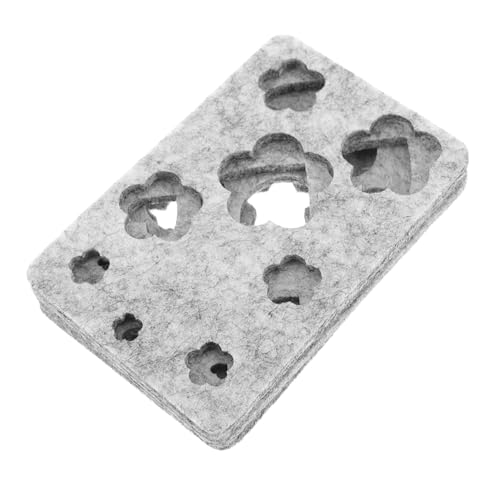WEKAMOS 10 Satz Nadelfilz Schablonen für Anfänger Wiederverwendbare Filzvorlagen in Herz Blumenform DIY Wollfilz Modellierformen für Kreative Handarbeiten und Heimdeko von WEKAMOS