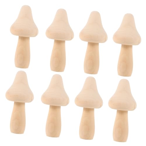 WEKAMOS 10 Stk Teiliges Unbemalte Holzpilze Natürliche DIY Bastelholzstücke mit Glatter Oberfläche Kindersicheres Holzspielzeug für Kreative und Dekorationsprojekte für Kindergarten und WEKAMOS 10 Stk Teiliges Unbemalte Holzpilze Natürliche DIY Bastelholzstücke mit Glatter Oberfläche Kindersicheres Holzspielzeug für Kreative und Dekorationsprojekte für Kindergarten und von WEKAMOS