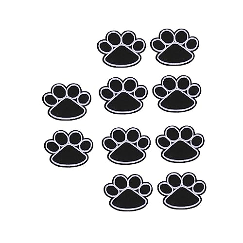 WEKAMOS 10 Stück DIY Hunde Pfoten Aufnäher Selbstklebende Gestickte Stoffapplikationen für Kleidung Taschen und Bastelprojekte zum Verbergen von Löchern und Flecken von WEKAMOS