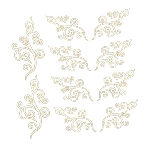 WEKAMOS 10 Stück Goldene Blüten Stickerei Applikationen mit Selbstklebendem Rücken Teiliges Verzierungen für Hochzeitskleider Bühnenkostüme und DIY Dekoration Vielseitig für Kleidung und WEKAMOS 10 Stück Goldene Blüten Stickerei Applikationen mit Selbstklebendem Rücken Teiliges Verzierungen für Hochzeitskleider Bühnenkostüme und DIY Dekoration Vielseitig für Kleidung und von WEKAMOS