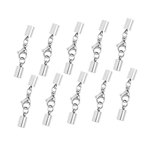 WEKAMOS 10 Stück Karabiner Verschlüsse für Schmuckherstellung Loch Silber Praktische Schnallen für Armbänder und für DIY Projekte WEKAMOS 10 Stück Karabiner Verschlüsse für Schmuckherstellung Loch Silber Praktische Schnallen für Armbänder und für DIY Projekte von WEKAMOS