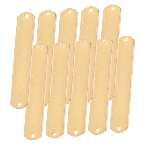WEKAMOS 10 Stück Kupfer Schlüsselanhänger Beschriftungsetiketten Vielseitige Leere Labels für DIY Projekte Gepäck und Organisation von WEKAMOS