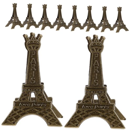 WEKAMOS 10 Stück Metall Eiffelturm Tischkartenhalter Stabil Vintage Stil Memo Karten Clips für Tischdekoration Hochzeit Party Büro von WEKAMOS