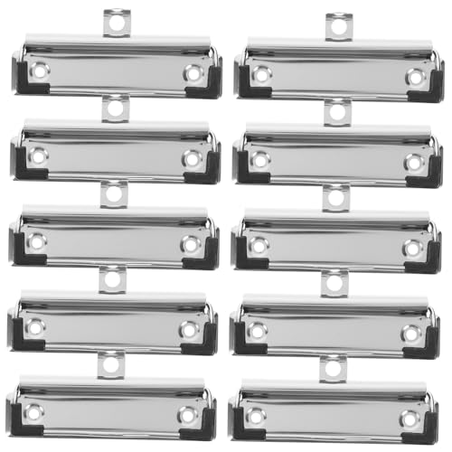 WEKAMOS 10 Stück Metall Klemmbrett Clips Stark Haltbar Vielseitig Einsetzbar für Büro Schule Haushalt Dokumentenhalter Stabil ohne Papierbeschädigung WEKAMOS 10 Stück Metall Klemmbrett Clips Stark Haltbar Vielseitig Einsetzbar für Büro Schule Haushalt Dokumentenhalter Stabil ohne Papierbeschädigung von WEKAMOS