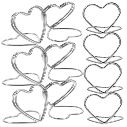 WEKAMOS 10 Stück Metall Tischkartenhalter Herzform Silber Stabile Memo Clips für Hochzeit Platzkarten und Fotoständer Langlebig und Fest Haltend als und Tischschildhalter WEKAMOS 10 Stück Metall Tischkartenhalter Herzform Silber Stabile Memo Clips für Hochzeit Platzkarten und Fotoständer Langlebig und Fest Haltend als und Tischschildhalter von WEKAMOS