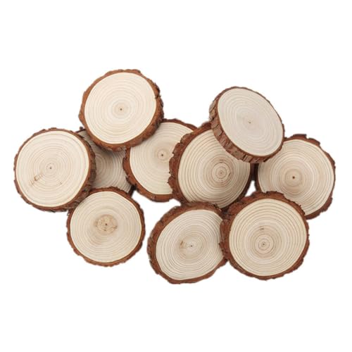 WEKAMOS 10 Stück Natürliche Runde Holzscheiben mit Baumrinde Glatte Oberfläche Unbehandelte Zedernholzstücke für DIY Basteln Malen Handwerk Hochzeits und Weihnachtsdekoration WEKAMOS 10 Stück Natürliche Runde Holzscheiben mit Baumrinde Glatte Oberfläche Unbehandelte Zedernholzstücke für DIY Basteln Malen Handwerk Hochzeits und Weihnachtsdekoration von WEKAMOS