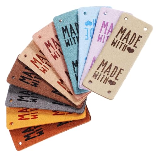 WEKAMOS 10 Stück PU Leder Etiketten zum Annähen Handgemachte Labels für Kleidung DIY Projekte mit Löchern für Einfaches Anbringen für Stricken und Häkeln Langlebig und Dekorativ WEKAMOS 10 Stück PU Leder Etiketten zum Annähen Handgemachte Labels für Kleidung DIY Projekte mit Löchern für Einfaches Anbringen für Stricken und Häkeln Langlebig und Dekorativ von WEKAMOS
