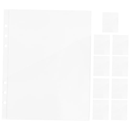 WEKAMOS 10 Stück PVC Transparent Organizer Tasche für Notizbuchnachfüllungen und Kartenaufbewahrung Teiliges Set Flexibel für Belege und Fotos von WEKAMOS