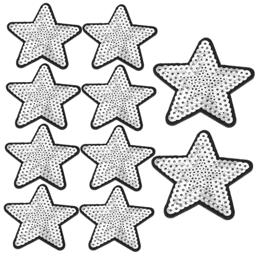 WEKAMOS 10 Stück Stern Patches zum Aufbügeln Glitzernde Pailletten Aufnäher für DIY Dekoration und Reparatur von Kleidung Taschen und Mehr WEKAMOS 10 Stück Stern Patches zum Aufbügeln Glitzernde Pailletten Aufnäher für DIY Dekoration und Reparatur von Kleidung Taschen und Mehr von WEKAMOS