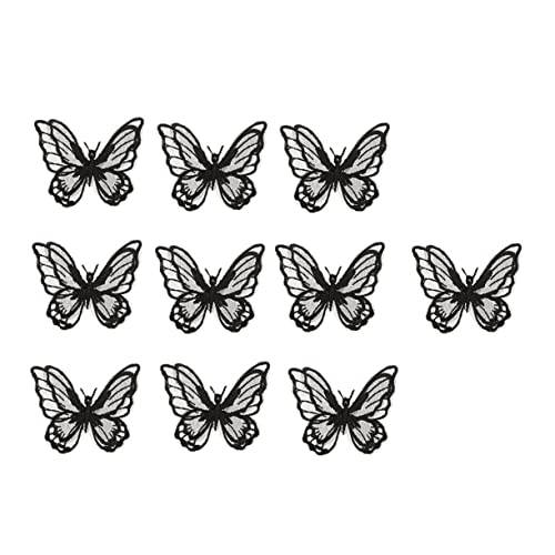 WEKAMOS 10 Stück Stickpatches Applikationen Schwarze Organza Schmetterlinge für DIY Kleidung Reparatur und Dekoration für Taschen Hüte und Mehr WEKAMOS 10 Stück Stickpatches Applikationen Schwarze Organza Schmetterlinge für DIY Kleidung Reparatur und Dekoration für Taschen Hüte und Mehr von WEKAMOS