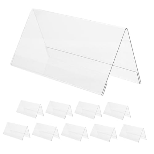 WEKAMOS 10 Stück Teiliges Acryl Tischschild V Förmiger Namensschildhalter Transparent Stabil für Büro Schule Konferenzen Vielseitig Einsetzbar Einfach zu Reinigen WEKAMOS 10 Stück Teiliges Acryl Tischschild V Förmiger Namensschildhalter Transparent Stabil für Büro Schule Konferenzen Vielseitig Einsetzbar Einfach zu Reinigen von WEKAMOS