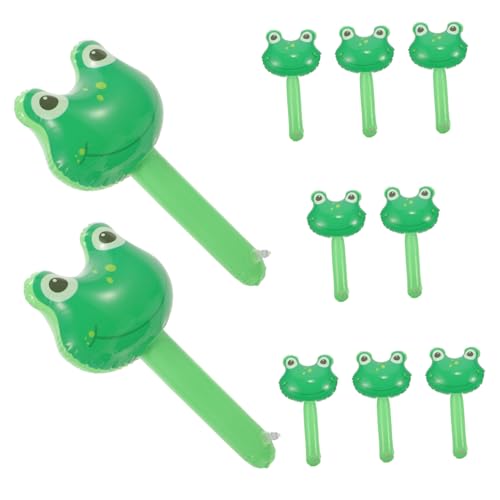 WEKAMOS 10 Stück Teiliges Aufblasbares Party Hammer Cartoon Frosch für Kindergeburtstag Festival Dekoration Indoor und Outdoor Spaß von WEKAMOS