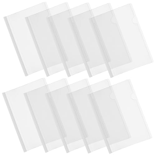 WEKAMOS 10 Stück Teiliges Berichtsmappen mit Transparenten Klarsichthüllen Weißem Schiebebalken aus Robustem Material Praktischer Ordner für Büro Schule und Dokumentenorganisation WEKAMOS 10 Stück Teiliges Berichtsmappen mit Transparenten Klarsichthüllen Weißem Schiebebalken aus Robustem Material Praktischer Ordner für Büro Schule und Dokumentenorganisation von WEKAMOS