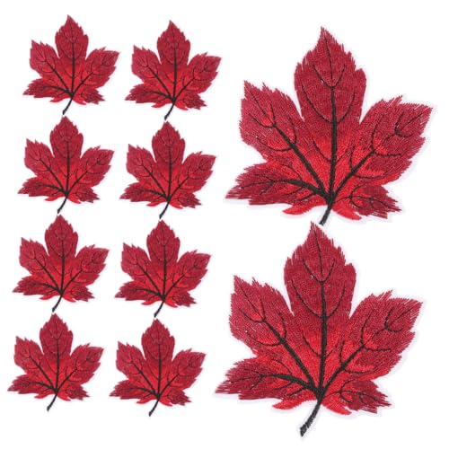WEKAMOS 10 Stück Teiliges Bestickte Aufbügler Ahornblatt Patches für Kleidung Kleine Leaf Patches Iron Vielseitig zum Aufnähen und Reparieren von Jacken Shirts Taschen Schuhe WEKAMOS 10 Stück Teiliges Bestickte Aufbügler Ahornblatt Patches für Kleidung Kleine Leaf Patches Iron Vielseitig zum Aufnähen und Reparieren von Jacken Shirts Taschen Schuhe von WEKAMOS