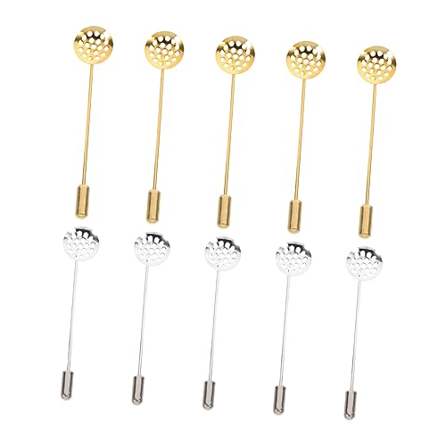WEKAMOS 10 Stück Teiliges Broschen Basis mit Sicherheitsnadel Runde Form für DIY Bastelprojekte Gold und Silberfarbene Optionen für Anstecknadeln und Schmuckherstellung WEKAMOS 10 Stück Teiliges Broschen Basis mit Sicherheitsnadel Runde Form für DIY Bastelprojekte Gold und Silberfarbene Optionen für Anstecknadeln und Schmuckherstellung von WEKAMOS