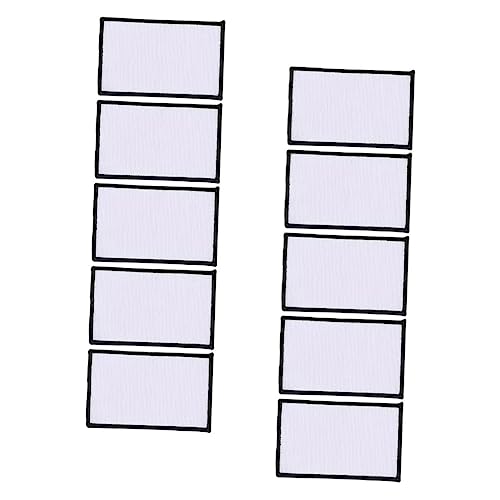 WEKAMOS 10 Stück Teiliges Bügelpatches für DIY Sublimationspatches Weiß Leere Textilaufnäher für Kleidung und Hüte Vielseitig Einsetzbare Bastelmaterialien von WEKAMOS