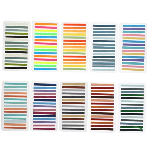 WEKAMOS 10 Stück Teiliges Bunte Lesehilfen Wasserfeste Haftstreifen für Notizen Portable Markierungsstreifen für Büro und Schule Praktische Index Tabs Verschiedenen Farben WEKAMOS 10 Stück Teiliges Bunte Lesehilfen Wasserfeste Haftstreifen für Notizen Portable Markierungsstreifen für Büro und Schule Praktische Index Tabs Verschiedenen Farben von WEKAMOS