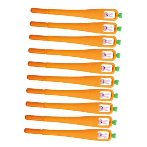 WEKAMOS 10 Stück Teiliges Cartoon Karotten kugelschreiber mit Ergonomischem Griff Glatter Tinte Leicht und Praktisch für Schule und Büro Niedliche Kaninchen designs Robuste Spitze zum von WEKAMOS