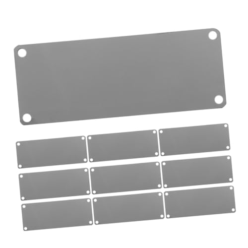 WEKAMOS 10 Stück Teiliges Edelstahl Blanko Schilder mit Löchern Rostfreie Metallgravurplatten für DIY Namensschilder Robuste Langlebige Tür Personalisierungsschilder Außen Geeignet von WEKAMOS