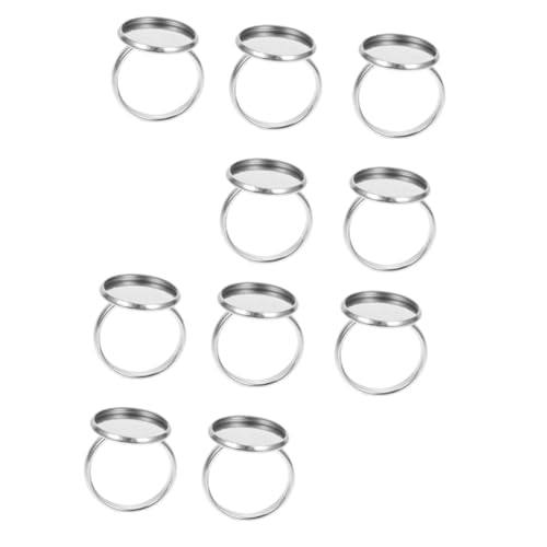 WEKAMOS 10 Stück Teiliges Edelstahl Ringrohling Verstellbar Ringhalter Schmuckherstellung Zubehör Finger Rings Bottom Tray Langlebig Robust für DIY Ringe Basteln WEKAMOS 10 Stück Teiliges Edelstahl Ringrohling Verstellbar Ringhalter Schmuckherstellung Zubehör Finger Rings Bottom Tray Langlebig Robust für DIY Ringe Basteln von WEKAMOS