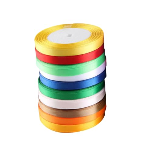 WEKAMOS 10 Stück Teiliges Geschenkband aus Strapazierfähigem Polyester Satinband Breit Bunte Schleifenbänder für DIY Geschenkverpackung Hochzeits Partydekoration Festliche Zufällige Farbe WEKAMOS 10 Stück Teiliges Geschenkband aus Strapazierfähigem Polyester Satinband Breit Bunte Schleifenbänder für DIY Geschenkverpackung Hochzeits Partydekoration Festliche Zufällige Farbe von WEKAMOS