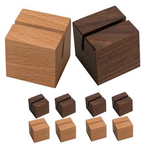 WEKAMOS 10 Stück Teiliges Holz Kartenständer mit Schrägem Schlitz Nachhaltige Buche und Schwarzer Walnuss Robuste Tischkartenhalter für Büro Meetings Veranstaltungen und Dekoration WEKAMOS 10 Stück Teiliges Holz Kartenständer mit Schrägem Schlitz Nachhaltige Buche und Schwarzer Walnuss Robuste Tischkartenhalter für Büro Meetings Veranstaltungen und Dekoration von WEKAMOS