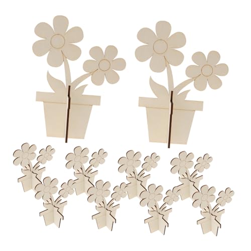 WEKAMOS 10 Stück Teiliges Holzblumen zum Bemalen Naturbelassene DIY Holzdeko mit Glatter Oberfläche Stabile Holzblüten für Kreative Bastelprojekte und Wohnraumdekoration für Frühling und WEKAMOS 10 Stück Teiliges Holzblumen zum Bemalen Naturbelassene DIY Holzdeko mit Glatter Oberfläche Stabile Holzblüten für Kreative Bastelprojekte und Wohnraumdekoration für Frühling und von WEKAMOS