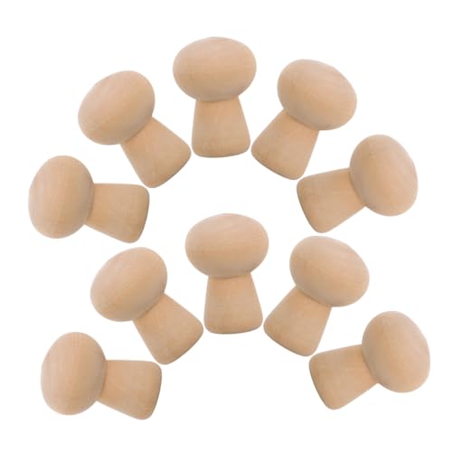 WEKAMOS 10 Stück Teiliges Holzpilz dekorationen zum Bemalen Naturbelassenes Holz DIY Bastelset für Kreative Holzspielzeuge und Umweltfreundliche Holzdeko für Jungen und Mädchen WEKAMOS 10 Stück Teiliges Holzpilz dekorationen zum Bemalen Naturbelassenes Holz DIY Bastelset für Kreative Holzspielzeuge und Umweltfreundliche Holzdeko für Jungen und Mädchen von WEKAMOS