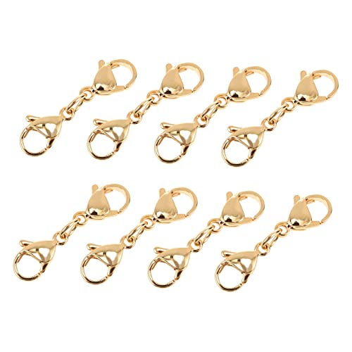 WEKAMOS 10 Stück Teiliges Lobster Clasps für Armbänder und Ketten Doppelte Klauen Verschlüsse für DIY Schmuckherstellung Goldene Farbe Rostfrei und WEKAMOS 10 Stück Teiliges Lobster Clasps für Armbänder und Ketten Doppelte Klauen Verschlüsse für DIY Schmuckherstellung Goldene Farbe Rostfrei und von WEKAMOS