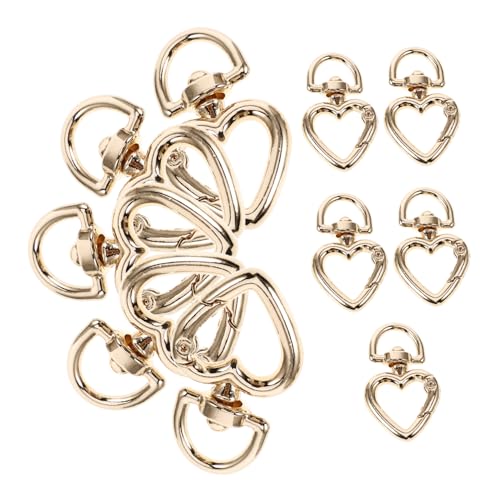 WEKAMOS 10 Stück Teiliges Metall Herz Feder D Ringe Schlüsselringe Ersatz Schnappverschluss Leicht und Korrosionsbeständig für DIY Taschen Zubehör WEKAMOS 10 Stück Teiliges Metall Herz Feder D Ringe Schlüsselringe Ersatz Schnappverschluss Leicht und Korrosionsbeständig für DIY Taschen Zubehör von WEKAMOS
