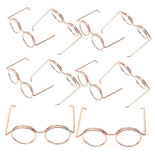WEKAMOS 10 Stück Teiliges Mini Brillen Puppendeko Roségold Metallrahmen ohne Gläser Puppenaccessoires für Sammler und Bastler Vielseitig Passend für Moderne und Vintage Puppen WEKAMOS 10 Stück Teiliges Mini Brillen Puppendeko Roségold Metallrahmen ohne Gläser Puppenaccessoires für Sammler und Bastler Vielseitig Passend für Moderne und Vintage Puppen von WEKAMOS