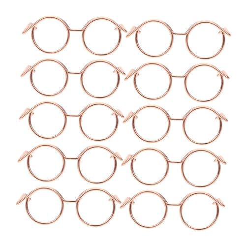 WEKAMOS 10 Stück Teiliges Mini Metallbrillen für Puppen Runde Randlose Brillen ohne Gläser DIY Puppenbrillen Zubehör für Kostüm und Ankleiden Roségoldfarben Modische Puppen Accessoires WEKAMOS 10 Stück Teiliges Mini Metallbrillen für Puppen Runde Randlose Brillen ohne Gläser DIY Puppenbrillen Zubehör für Kostüm und Ankleiden Roségoldfarben Modische Puppen Accessoires von WEKAMOS