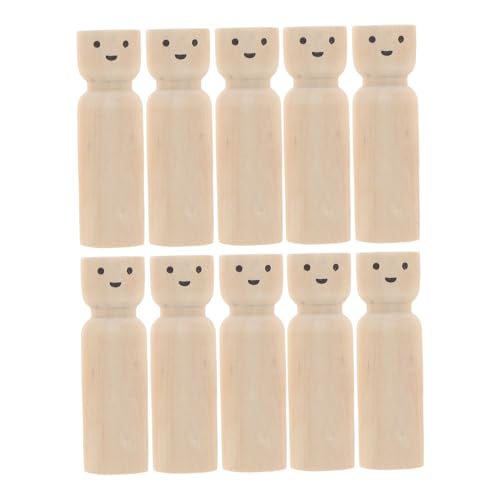 WEKAMOS 10 Stück Teiliges Naturbelassene Holzpuppen Unbemalte Holzfiguren für DIY Bastelprojekte Kreative Dekoration für Zuhause Kinderzimmer Handbemalbar Umweltfreundlich WEKAMOS 10 Stück Teiliges Naturbelassene Holzpuppen Unbemalte Holzfiguren für DIY Bastelprojekte Kreative Dekoration für Zuhause Kinderzimmer Handbemalbar Umweltfreundlich von WEKAMOS