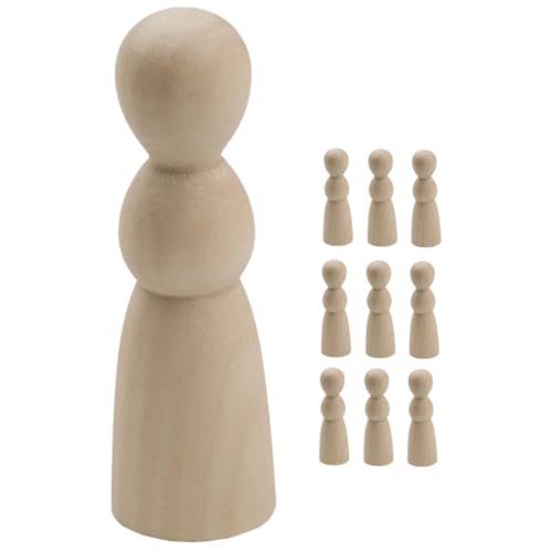 WEKAMOS 10 Stück Teiliges Naturfarbene Holz Puppen DIY zum Bemalen Blanke Holz Peg Dolls für Kinderbasteln Kreative Holzfiguren Mädchen Vielseitige Dekoration und Geschenkidee WEKAMOS 10 Stück Teiliges Naturfarbene Holz Puppen DIY zum Bemalen Blanke Holz Peg Dolls für Kinderbasteln Kreative Holzfiguren Mädchen Vielseitige Dekoration und Geschenkidee von WEKAMOS