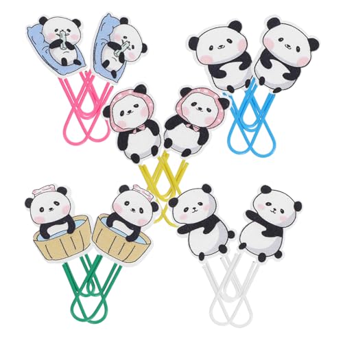 WEKAMOS 10 Stück Teiliges Niedliche Panda Büroklammern aus Robustem Holz und Kunststoff Kleine Dekorative Clips zum Organisieren von Dokumenten Lesezeichen für Büro und Studium WEKAMOS 10 Stück Teiliges Niedliche Panda Büroklammern aus Robustem Holz und Kunststoff Kleine Dekorative Clips zum Organisieren von Dokumenten Lesezeichen für Büro und Studium von WEKAMOS