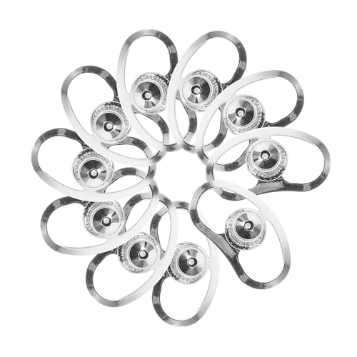 WEKAMOS 10 Stück Teiliges Ohrring Verschlüsse aus Metall und Silikon für Schwere Ohrringe Ohrläppchen Lifter Silberfarbene Unterstützung gegen Herabhängende Ohren Sicherer Halt und von WEKAMOS