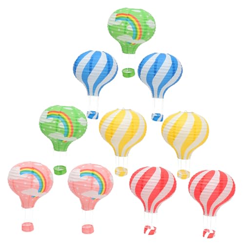 WEKAMOS 10 Stück Teiliges Papier Heißluftballon Laternen Wiederverwendbare Bunte Lampions für Party Deko Klassenzimmer Kindergarten Hochzeit Kinderfreundlich Einfach Aufzuhängen WEKAMOS 10 Stück Teiliges Papier Heißluftballon Laternen Wiederverwendbare Bunte Lampions für Party Deko Klassenzimmer Kindergarten Hochzeit Kinderfreundlich Einfach Aufzuhängen von WEKAMOS