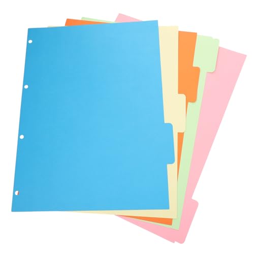 WEKAMOS 10 Stück Teiliges Register Trennblätter mit Tabs Farbige Ordner Trenner für Schnellhefter und Notizbücher Praktische Indexseiten für Bessere Organisation und Schnelles Auffinden von WEKAMOS
