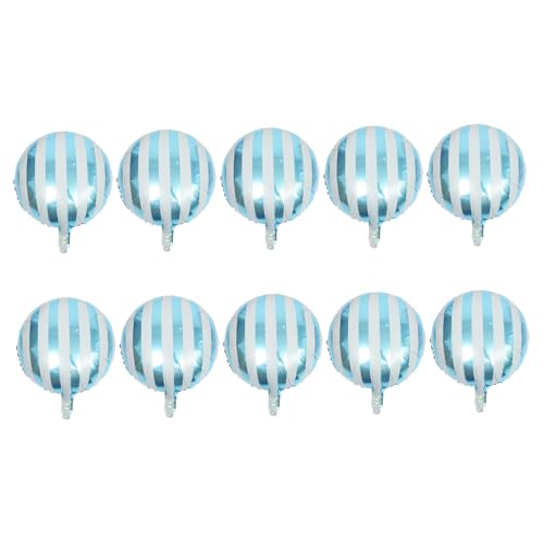 WEKAMOS 10 Stück Teiliges Runde Gestreifte Luftballons in Candy Farben Strapazierfähige Aluminiumfolie Dekorative Partydeko für Geburtstag Hochzeit Empfang und Heimdekoration WEKAMOS 10 Stück Teiliges Runde Gestreifte Luftballons in Candy Farben Strapazierfähige Aluminiumfolie Dekorative Partydeko für Geburtstag Hochzeit Empfang und Heimdekoration von WEKAMOS