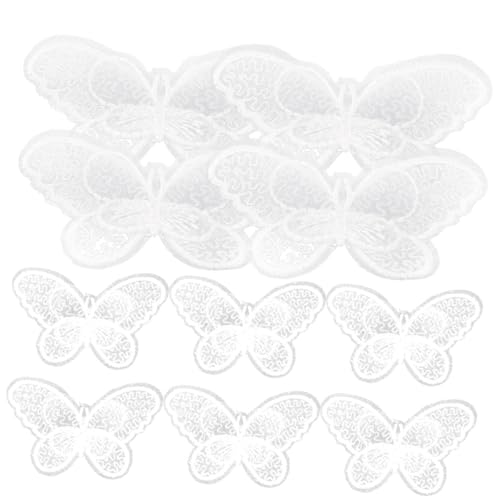 WEKAMOS 10 Stück Teiliges Schmetterling Stickerei Patches Weiße Filigrane Organza Applikationen Leichte Dekorative Stoffaufnäher zum Aufbügeln und Annähen für DIY Kleidung Taschen Hüte WEKAMOS 10 Stück Teiliges Schmetterling Stickerei Patches Weiße Filigrane Organza Applikationen Leichte Dekorative Stoffaufnäher zum Aufbügeln und Annähen für DIY Kleidung Taschen Hüte von WEKAMOS