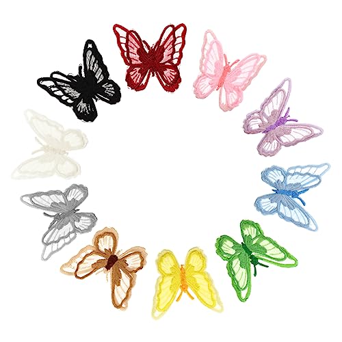 WEKAMOS 10 Stück Teiliges Schmetterlings Stickerei Patch Bügel und Nähaufnäher für DIY Kleidung Langlebig und Kreativ zum Dekorieren und Reparieren von Kleidungsstücken WEKAMOS 10 Stück Teiliges Schmetterlings Stickerei Patch Bügel und Nähaufnäher für DIY Kleidung Langlebig und Kreativ zum Dekorieren und Reparieren von Kleidungsstücken von WEKAMOS
