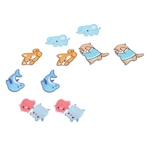 WEKAMOS 10 Stück Teiliges Tierform Stickerei Patches Selbstklebend DIY Kleidung Reparaturaufnäher Vielseitige Bügelmotive für Pullover Kissen Hemden Einfache Anwendung Kompakt und WEKAMOS 10 Stück Teiliges Tierform Stickerei Patches Selbstklebend DIY Kleidung Reparaturaufnäher Vielseitige Bügelmotive für Pullover Kissen Hemden Einfache Anwendung Kompakt und von WEKAMOS