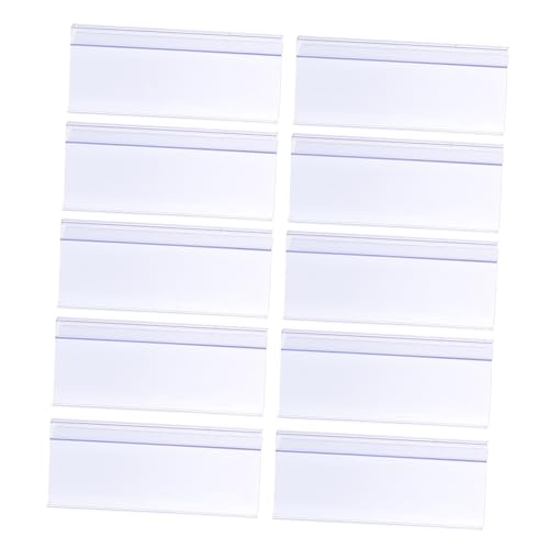 WEKAMOS 10 Stück Teiliges Transparenter Preisschildhalter aus Kunststoff für Regale und Ladengeschäfte Einfach zu Befestigen Bruchsicher Vielseitig Einsetzbar im Einzelhandel und WEKAMOS 10 Stück Teiliges Transparenter Preisschildhalter aus Kunststoff für Regale und Ladengeschäfte Einfach zu Befestigen Bruchsicher Vielseitig Einsetzbar im Einzelhandel und von WEKAMOS