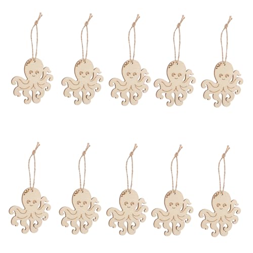 WEKAMOS 10 Stück Teiliges Unbehandeltes Holzstück Octopus für DIY Bastelprojekte und Sommerdekorationen Unbemalte Holz Ausschnitte für Kreative Ornamente und Wohnraumgestaltung WEKAMOS 10 Stück Teiliges Unbehandeltes Holzstück Octopus für DIY Bastelprojekte und Sommerdekorationen Unbemalte Holz Ausschnitte für Kreative Ornamente und Wohnraumgestaltung von WEKAMOS